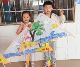 新寧縣清江橋鄉(xiāng)中間幼兒園開展風(fēng)箏舞春意——巧手繪風(fēng)箏教育運動