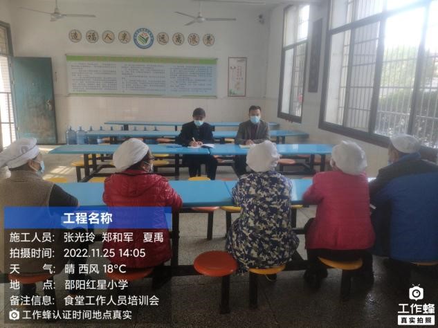 武岡市紅星小學(xué)開展食堂食品安全工作培訓(xùn)