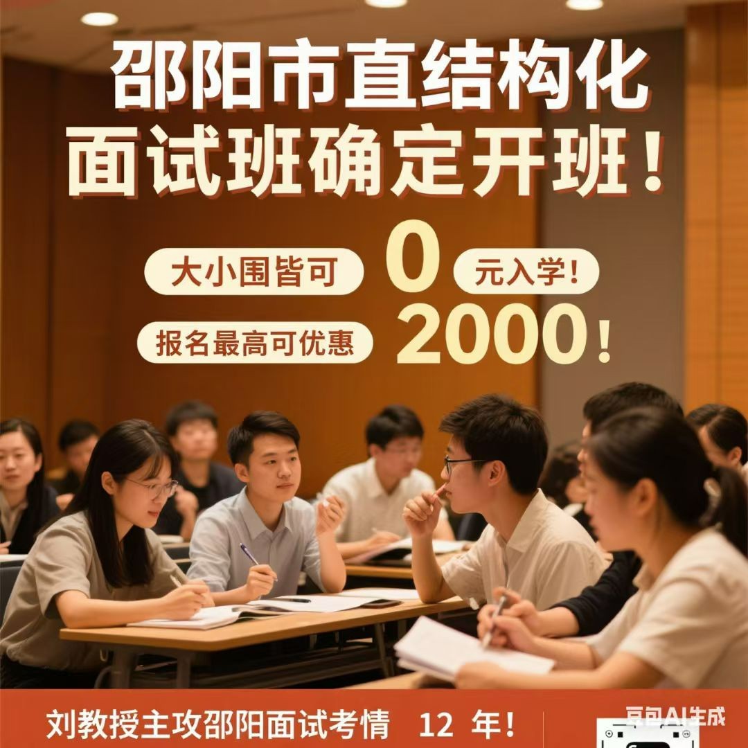 邵陽夢想公考市直結(jié)構(gòu)化面試班確定開班！大小圍皆可0元入學！